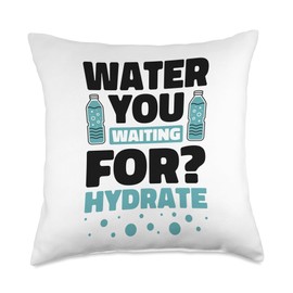 Water You Waiting For Hydrate, Hydration Specialist Waterboy Throw Pillow