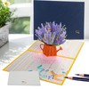 JOFONY 3D Pop Up Card, Lavender Birthday Card with Envelope,