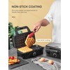 FOHERE Sandwich Maker 3 In 1 Waffle Maker With Removable