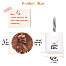 Zevnico 6 Pack Swag Hook for Ceiling Hanging Light, Ceiling Hooks for Hanging Lights, White Pendant Light Hanging Hook, DIY Lamp Hanging Electric Wire Cable Cord Chandelier Fixture Hardware Wall Hook