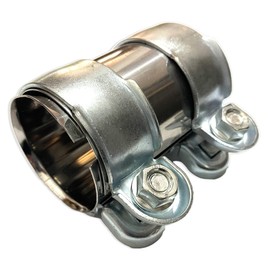 S-NET Muffler Band, General Purpose, Exhaust Pipe, Clamp, Connection, Sleeve, Pipe Connector, Stainless Steel, Bolt, Iron, Total Length: 3.8 inches (96 mm), Diameter: 1.8 inches (45 mm)