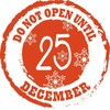 30 x Large DO NOT Open Until 25th Christmas Stickers