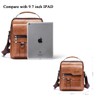 ANPTER Shoulder Bag for Men Messenger Bag PU Leather Crossbody