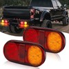 Aoling 2pcs 12V 14LED Red High Low Brake Small Yellow