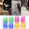 ISMARTEN Pet Wide Colorful Springs Cat Toys Plastic Coil Spiral