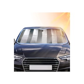 BYENS Araba Ön Cam Güneşlik Araç Oto Güneşlik Güneş Koruyucu Katlanabilir Vantuslu Araba Perdesi Önleyici