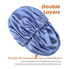 Capó grande XL de satén de seda para trenzas de cabello