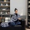 forestfish Wearable Blanket Poncho With Pockets And Buttons, Flannel Shawl
