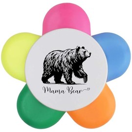 Azeeda 'Mama Bear' Flower Shape Highlighter Pen (HL00038193)