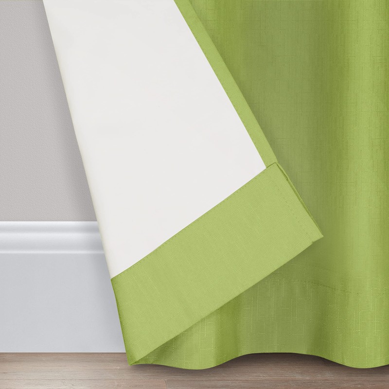Eclipse Kids Kendall Blackout Thermal Curtain Panel,Lime,84-Inch