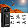 RQG 4K WiFi Body Camera, 180° Rotating Lens Mini Body