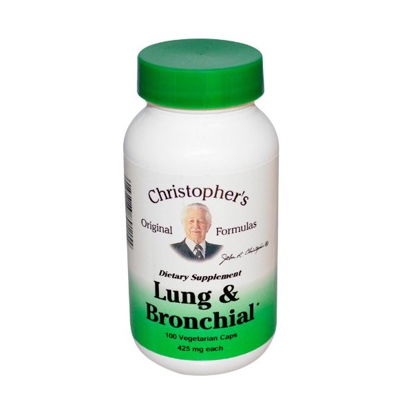 Dr. Christopher's Unisex Lung & Bronchial Formula Vegetarian Capsules 100 Count 425mg Each