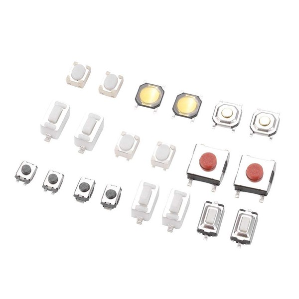 Hlyjoon 250Pcs Tactile Push Button Micro Switch Assortment Tactile Tact