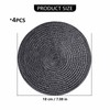 Round Woven Placemats Set of 4, 18cm/7inch Braided - Heat