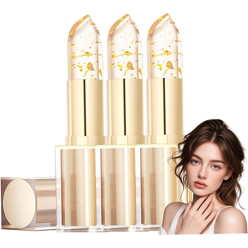 3 barras de labios transparentes que cambian de color, brillo