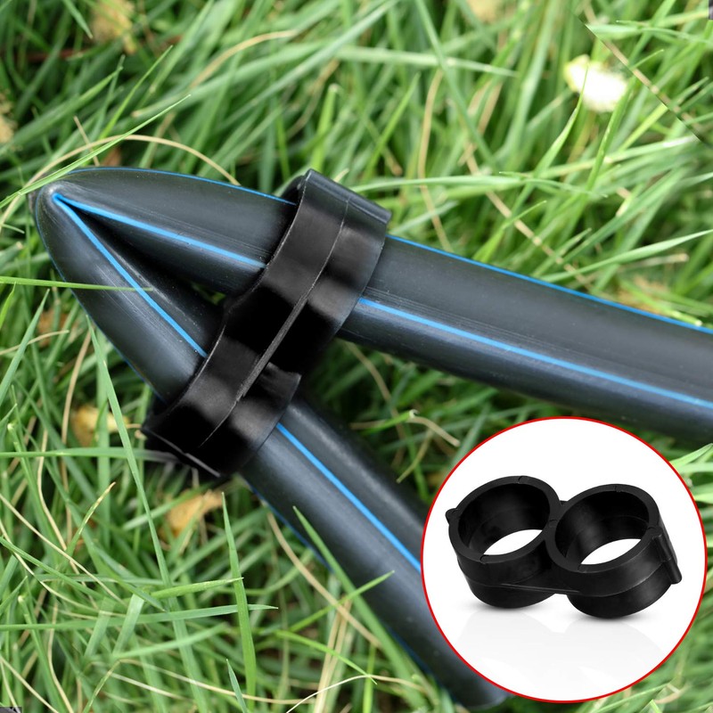 Boao 20 Pack 16mm Drip Irrigation Folding Hose Connectors End