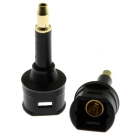 E-outstanding 2PCS Digital Fiber Optic Toslink Female to 3.5mm Toslink Mini Male Adapter for Audio