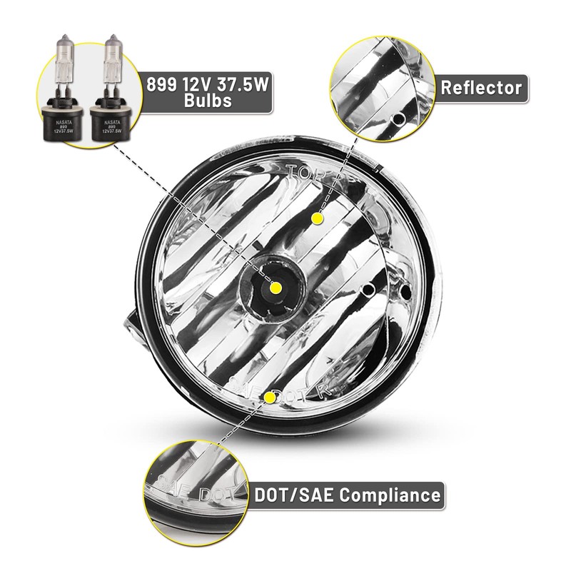 Lámpara de luces antiniebla compatible con Nissan Titan 2004-2015 para