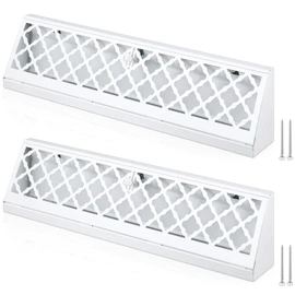 Blulu 1 Pcs 18 Inch Baseboard Register Duct Opening Size Modern Design Vent Covers for Home Floor Wall Baseboard Air Covers Supply Floor Diffuser Including Screws (White)