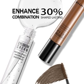 AMIIR Thrive Eyebrow Gel Clear Waterproof Eye Brow Tint Kit Sweatproof Brow Glue, Buildable, Shapes, Fills Brows Makeup, 2 Count, Auburn