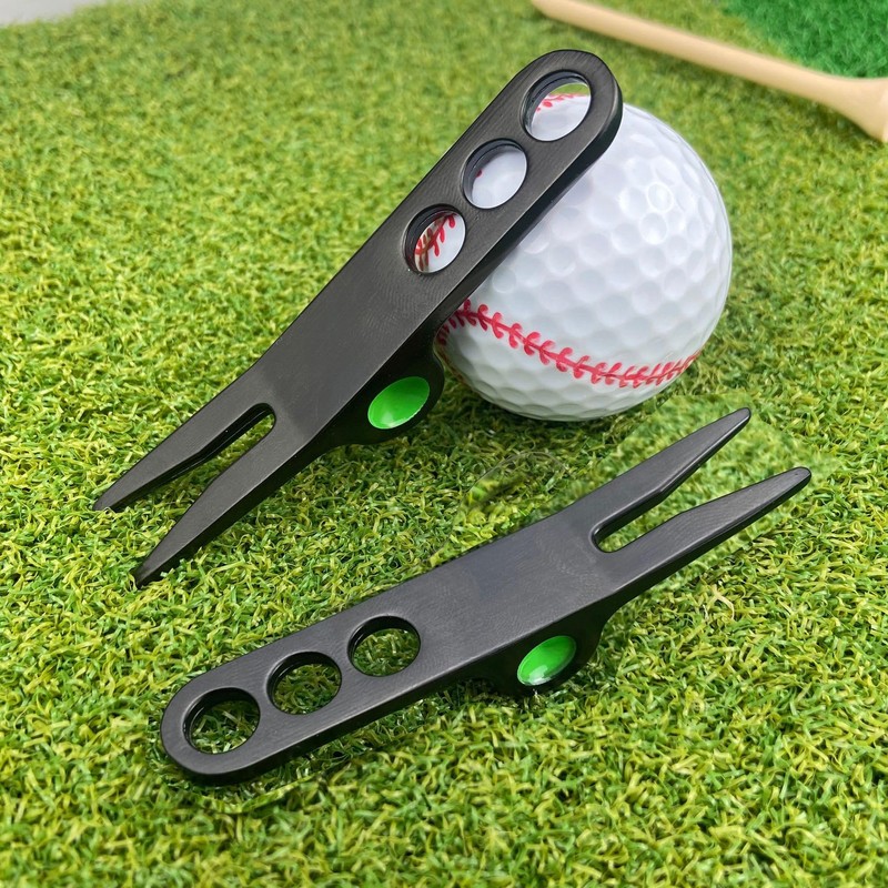 GBTUPOKW 2 PCS Golf Ball Fork Pivot Divot Repair Tool