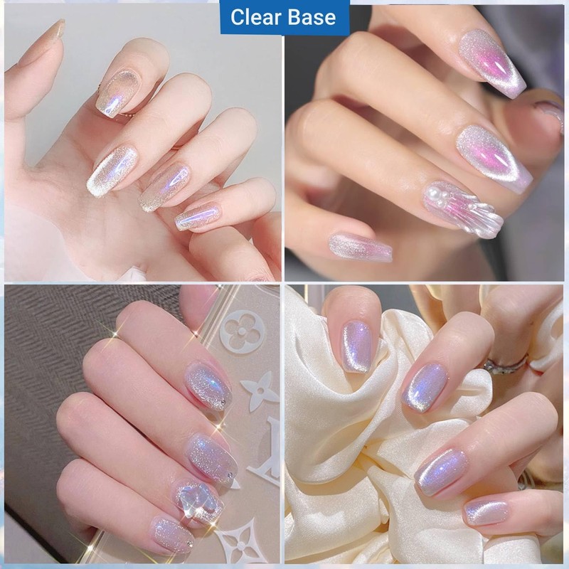 YSUVIN UV Nail Polish Magnetic 6 Colours Pink Purple Blue