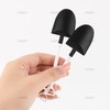 AUEAR 100 Pack Mini Shovel Shape Spoons Black Plastic Disposable