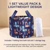 Navy Blue Collapsible Print Foot Soak Tub 15L Travel Feet