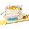 HOMESmith 10 Pack Aluminium Foil Trays with Lids Containers Strong
