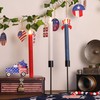 Patriotic Flameless Candles with Remote and Timer, Real Wax Red