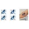 2 Blätter Temporary Welt Tattoo Weltkarte Semi-Permanente Tattoo Langanhaltende Tattoo