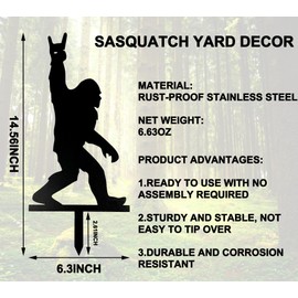 Funny Big Foot Sasquatch Men Gifts - Unique Yard Decor Gift for Dad Grandpa Husband, Cool Metal Sasquatch-Themed Statue Outdoor Garden Present for Birthday Fathers Day Christmas Valentines Retirement