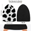 Sinestour White Cow Print Beanie Hats for Men Women Soft