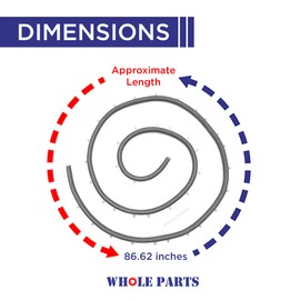 Whole Parts Range Oven Door Seal Gasket (Including 38 Mounting Clips) Part# 000090-000 - Replacement and Compatible with Some Viking Ranges or Ovens