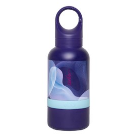 Ubbi Pet x Karim Rashid Collaboration, Pup & Me Botella portátil aislada de acero inoxidable de 32 onzas para perros y propietarios con tazón para perros adjunto, morado