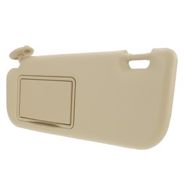 Mobestech Beige Driver Side Sun Visor with Mirror Replacement Car Interior Sun Protection Visor with Vanity Mirror