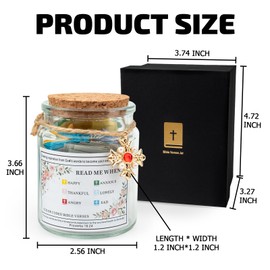 Yelsky Bible Verse Jar,Read Me When Bible Verses Jar,Bible Verse Bookmarks Prayer Jar,90 Scripture Cards Bible Canister,Christian Souvenirs for Women Christian Souvenirs Graduation souvenirs With Box