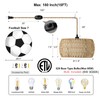 ALAISLYC Boho Rattan Pendant Lights Farmhouse 12 Inch Plug in