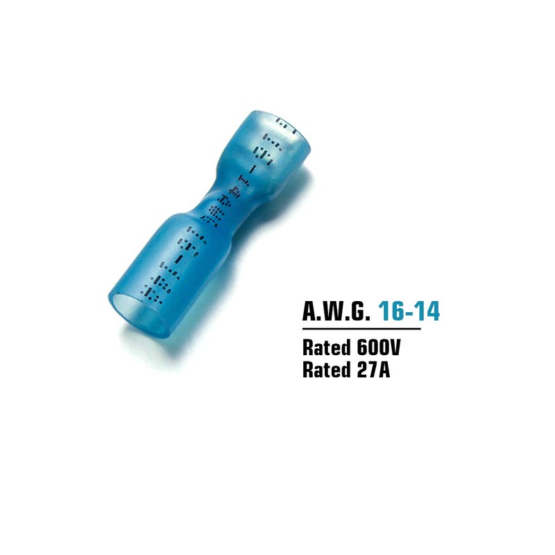 200PCS Heat Shrink Female Spade Connectors - Sopoby Electrical Spade