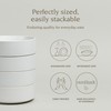 over&back Stackable Cereal Bowl Set - Stoneware Dishes - Comes