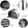 2pcs 4Inch 100mm Waterproof Stainless Steel Vent Vent Hood Anti-