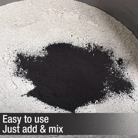 Akona Concrete & Mortar Color - Pigment Powder, Color & Dye Concrete, Ready to Use, Add to Mix, Synthetic Iron Oxide (10 Ounce, Charcoal, 1)