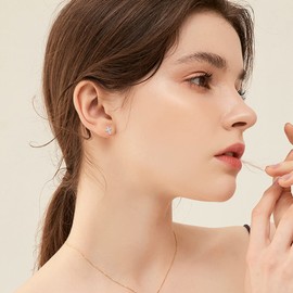 Sllaiss 925 Sterling Silver Tiny Cross Stud Earrings Criss Cross Cartilage Stud Earrings White Gold Plated Small Cross Earrings for Women Men