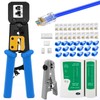Gaobige RJ45 Crimp Tool Kit Pass Through, Cat5 Cat5e Cat6