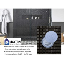 MAYTON Tapa Coladera + Coladera Atrapa Cabello - Combo Protege tu casa de Malos olores & tu regadera de ser tapada con cabellos! (Tapacoladera)