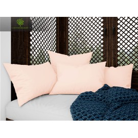 Cotton Delight Queen Pillow Cases Set of 4 Coral 100% Cotton Blend Premium Coral Cotton Pillowcases, Queen Pillowcase 20 x 30 inch, Soft & Silky Sateen Weave Bed Pillow Covers