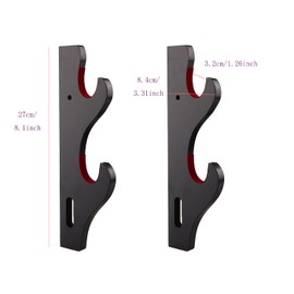 Z-fiber Sword Holder Katana Wall Mount 1 Pair Adjustable Hook Stand Samurai Sword Hanger Lightsaber Demon Slayer Weapon Stand Supports All Swords (2-Tier Pad)