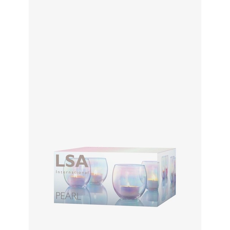 LSA(エルエスエー) ティーライトホルダー パール 高さ6.5cm PEARL G570-06-916 4個セット