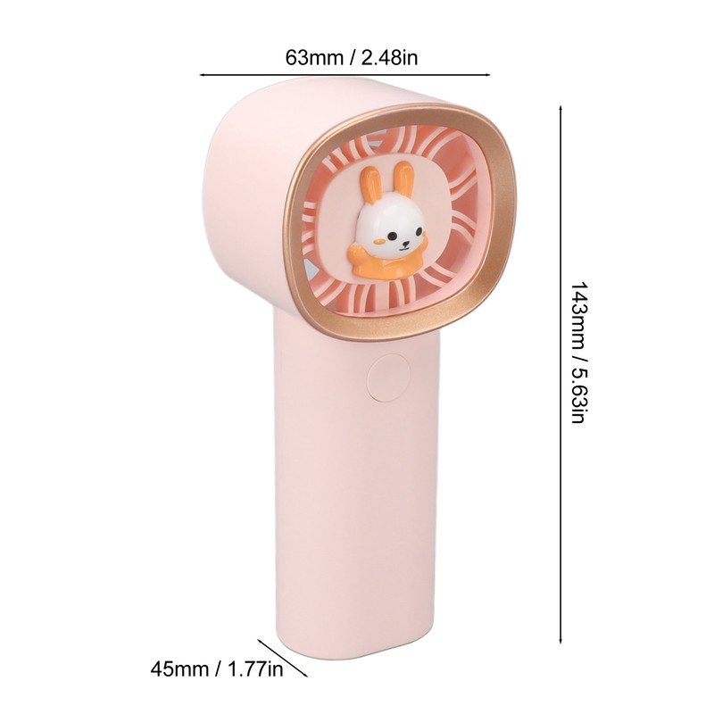 Hand Fan 3 Gear Adjustable USB Charging Cute Mini Handheld