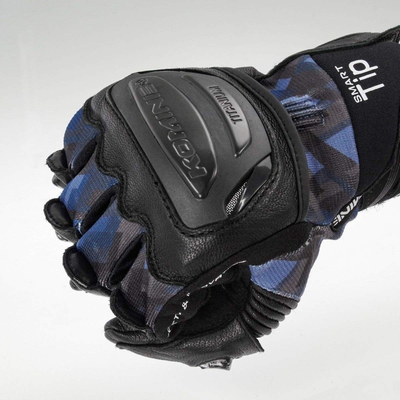 Komine GK-214 1166 Titanium Mesh Gloves for Bikes, Plaid Navy,